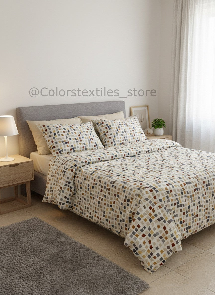 Printed Cotton Bedsheet Set ( Model 7 )