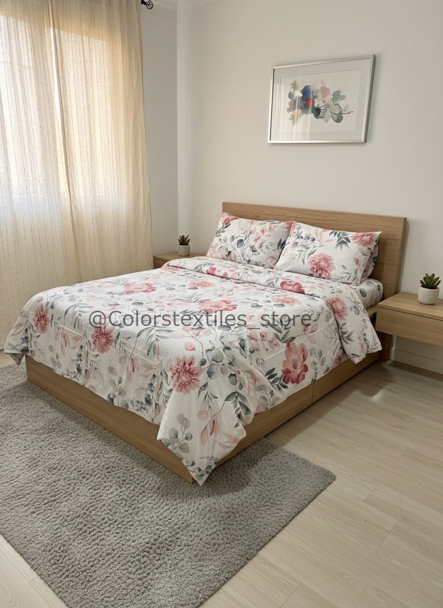 Printed Cotton Bedsheet Set ( Model 9 )