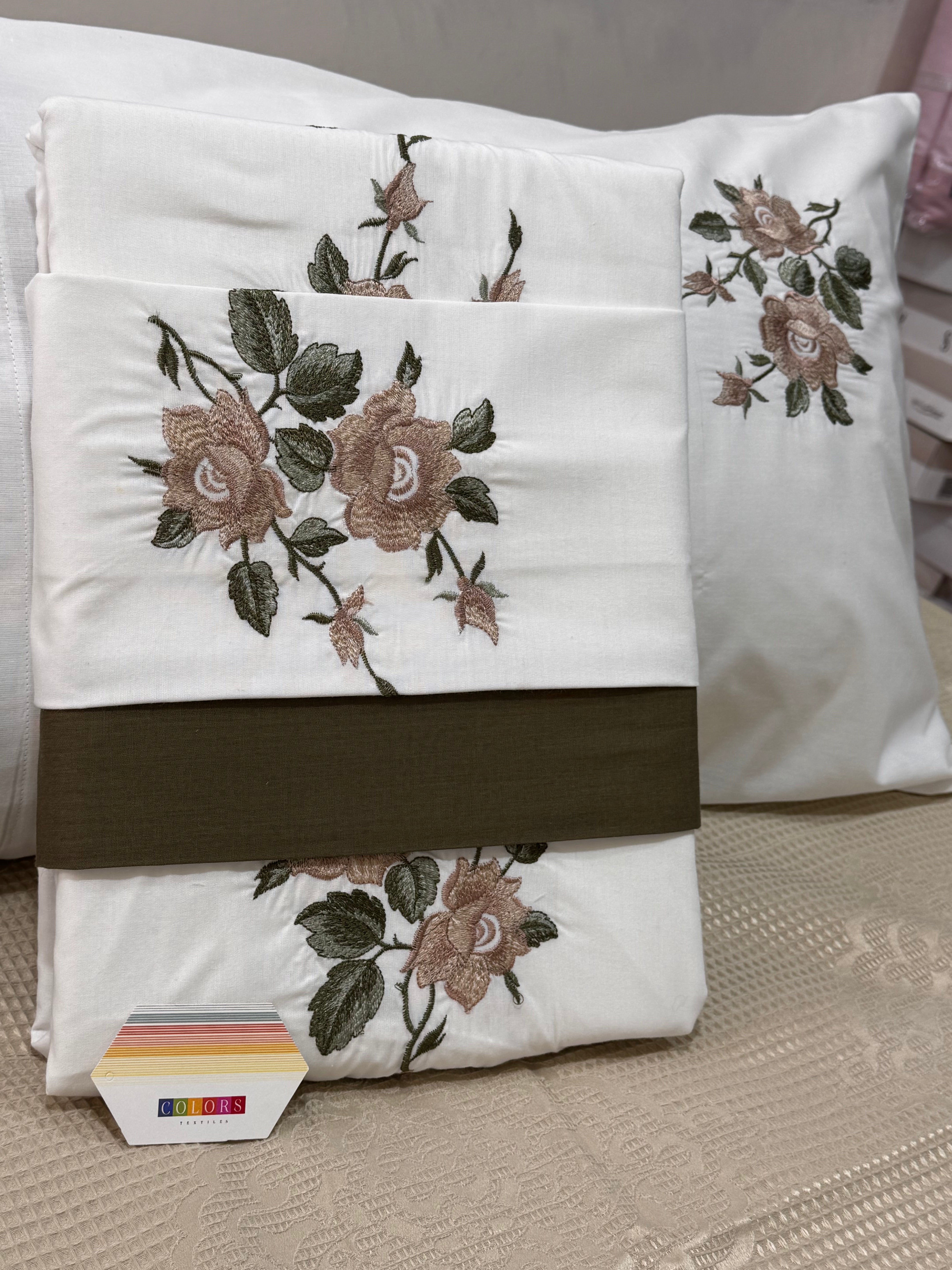PolyCotton Embroidered Bed Sheet Set (Model 11)
