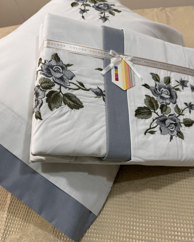 PolyCotton Embroidered Bed Sheet Set (Model 9)