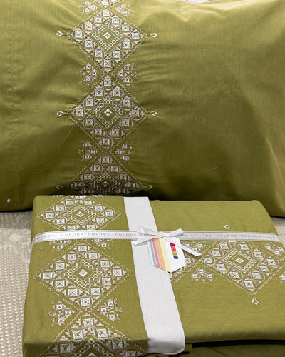 PolyCotton Embroidered Bed Sheet Set (Model 10)