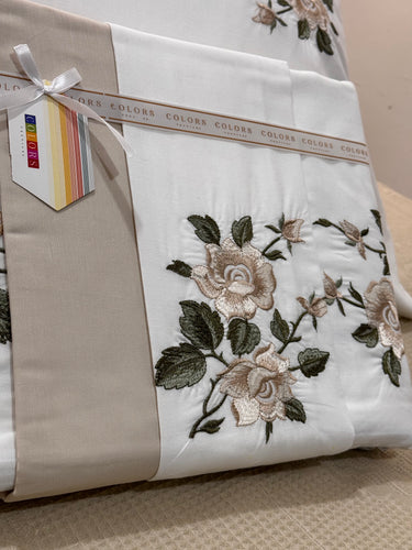 PolyCotton Embroidered Bed Sheet Set (Model 8)