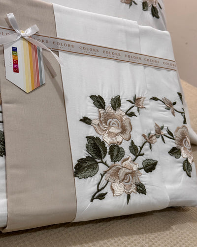 PolyCotton Embroidered Bed Sheet Set (Model 8)