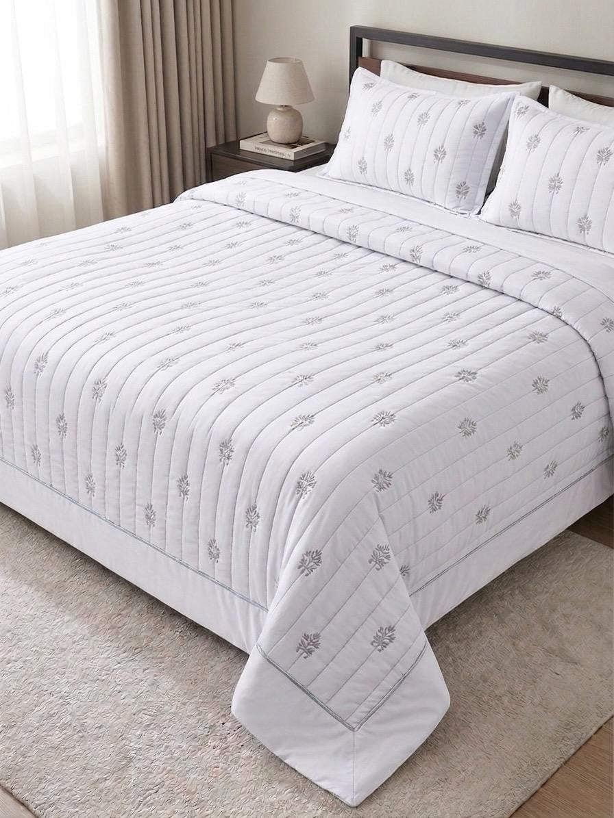 CandleStick Embroidered Coverlet Set