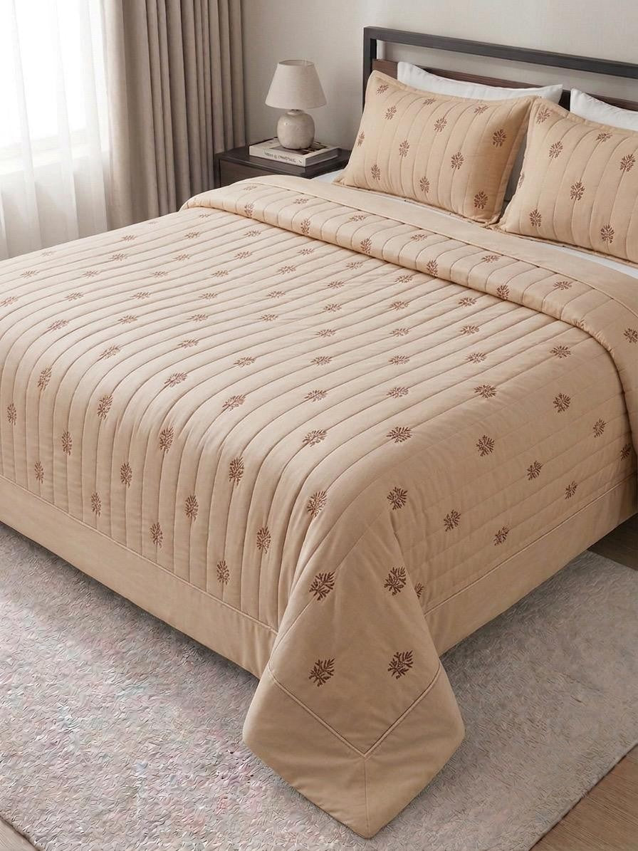 CandleStick Embroidered Coverlet Set