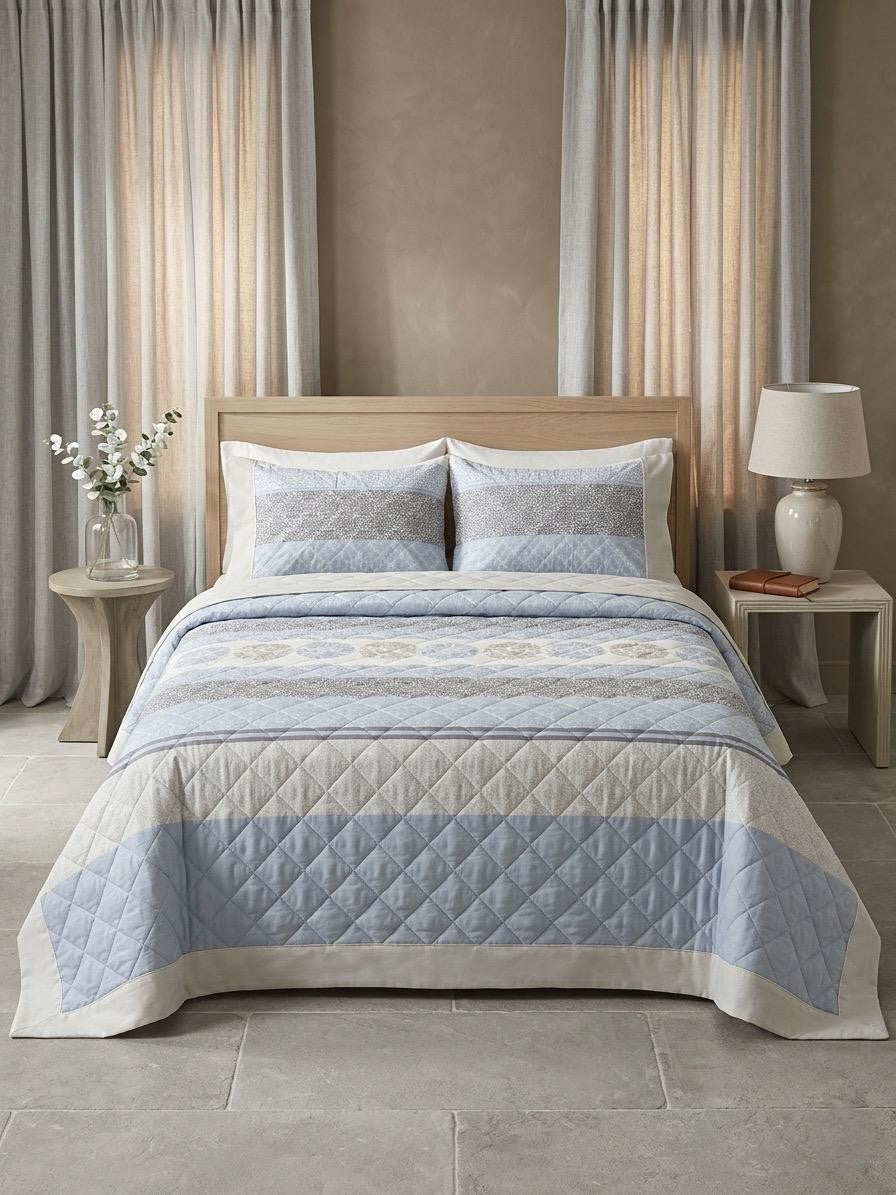 New Pure Ranforce Cotton Coverlet Set (Model 7)