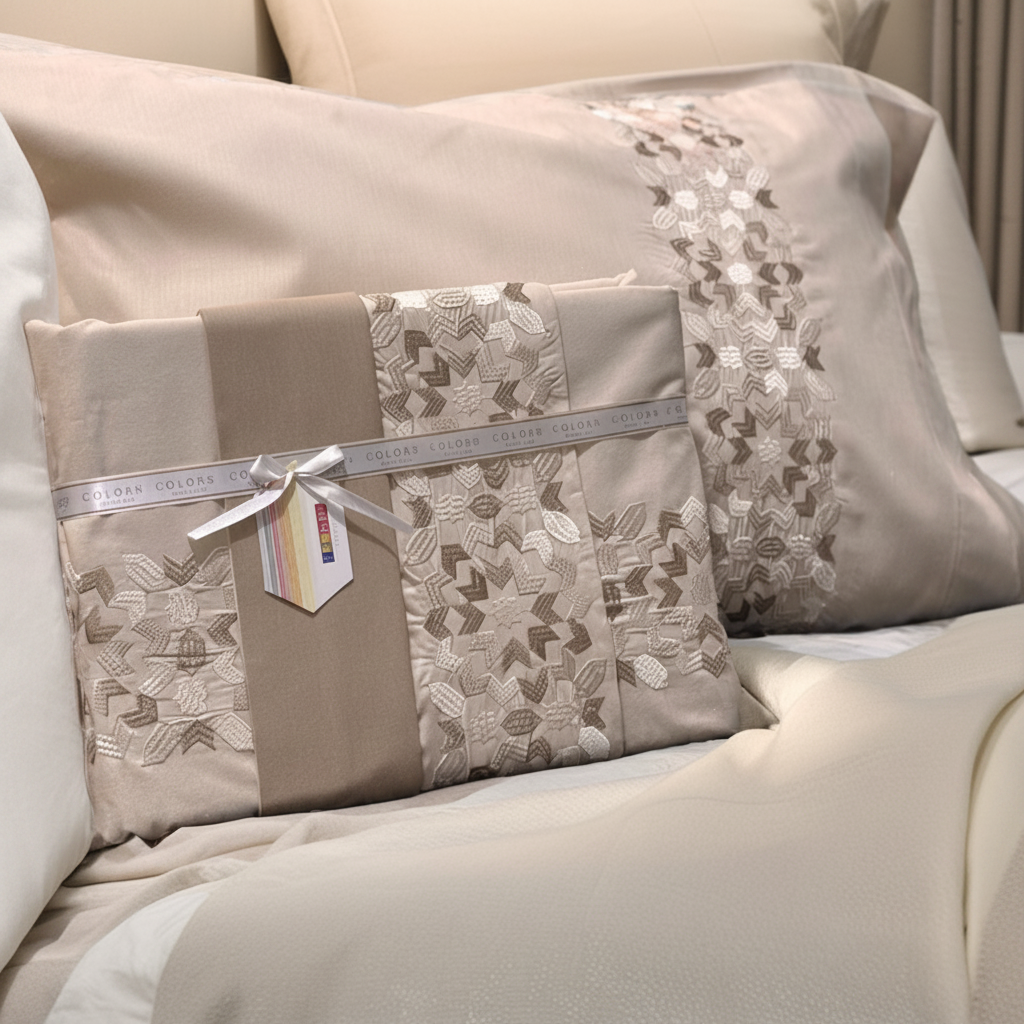 PolyCotton Embroidered Bed Sheet Set (Model 18)