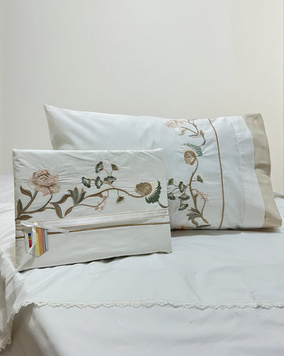 PolyCotton Embroidered Bed Sheet Set (Model 19)