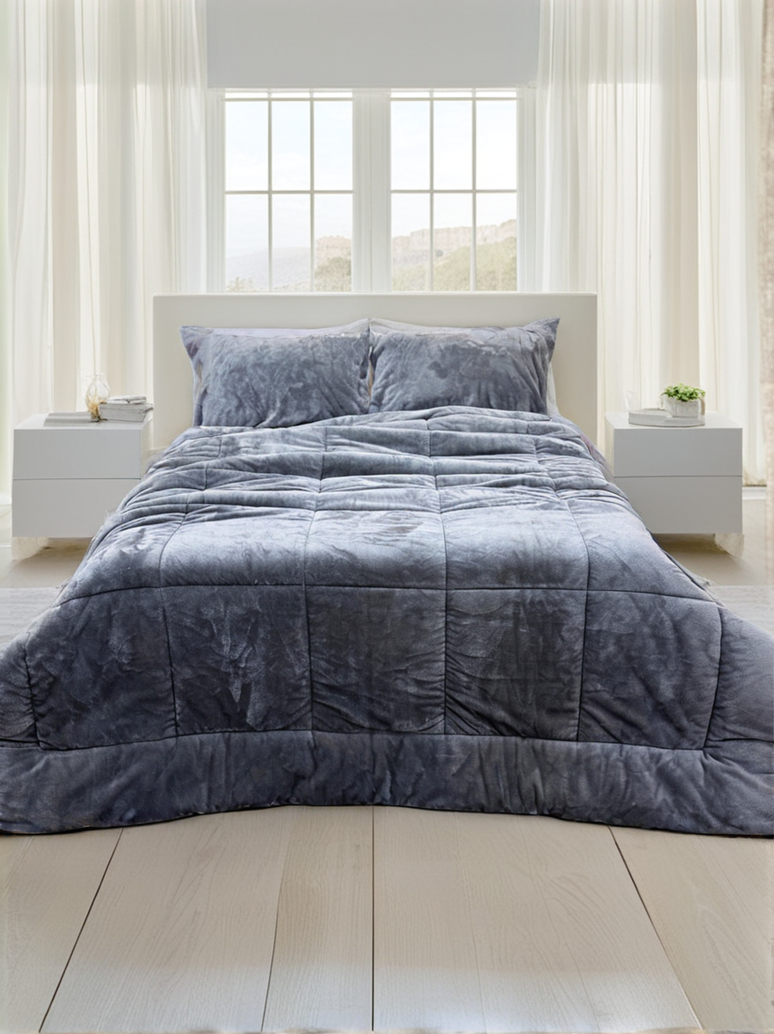 Double-Faced Fur Quilt Set