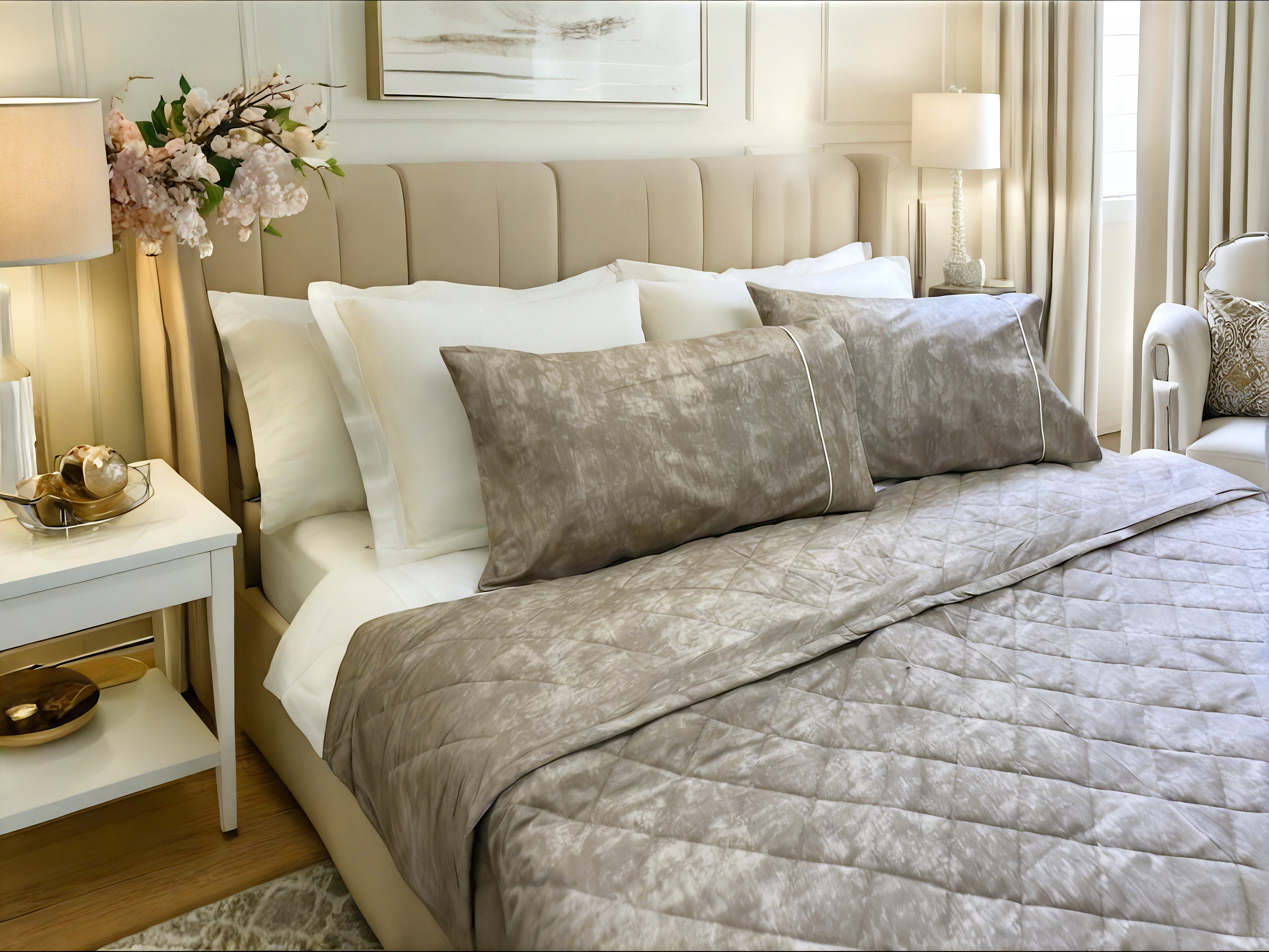 PolyCotton Coverlet Set (Model 10).
