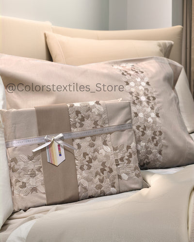 PolyCotton Embroidered Bed Sheet Set (Model 18)