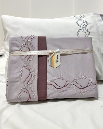 PolyCotton Embroidered Bed Sheet Set (Model 15)