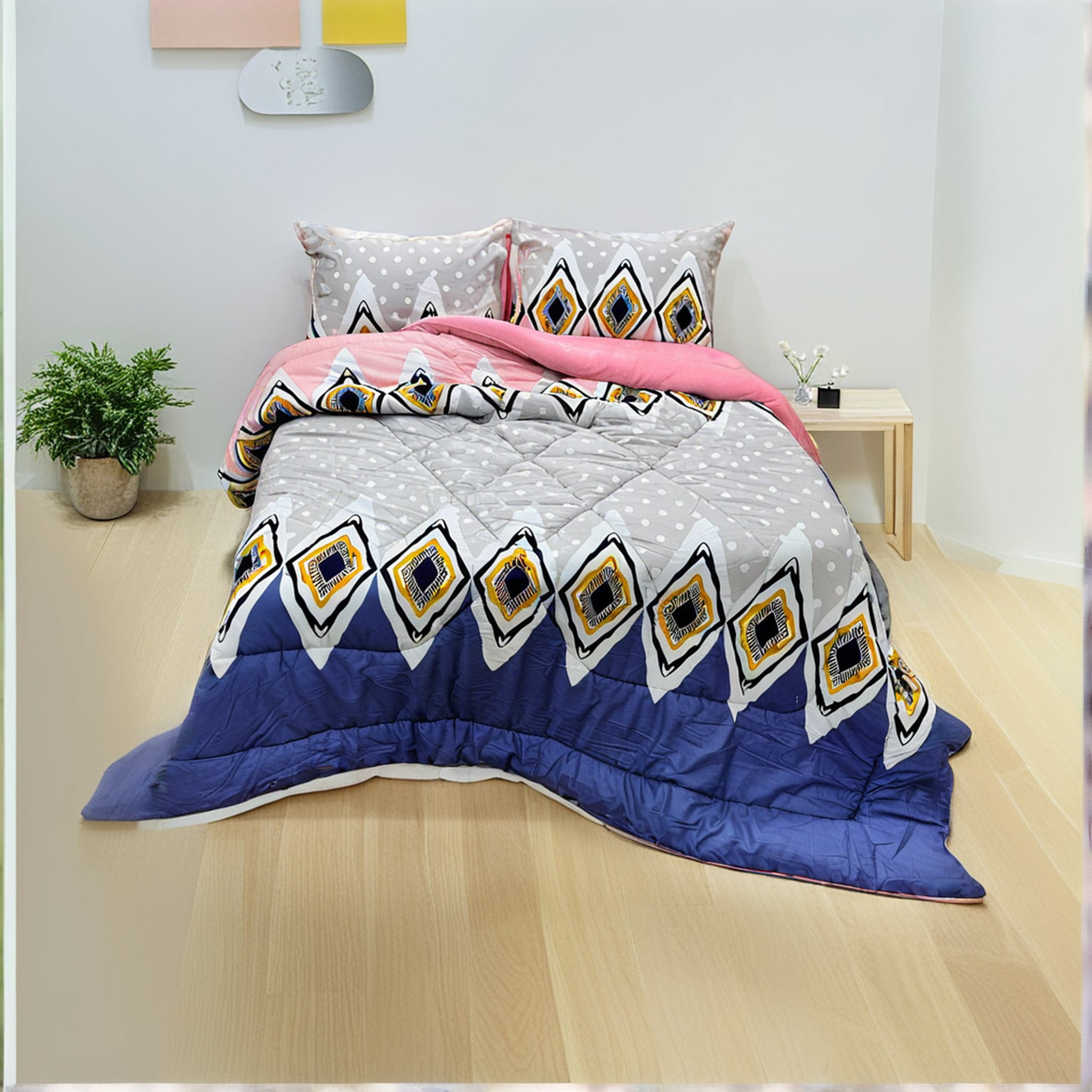 Premium Cotton Satin Quilt Set (Model 9)