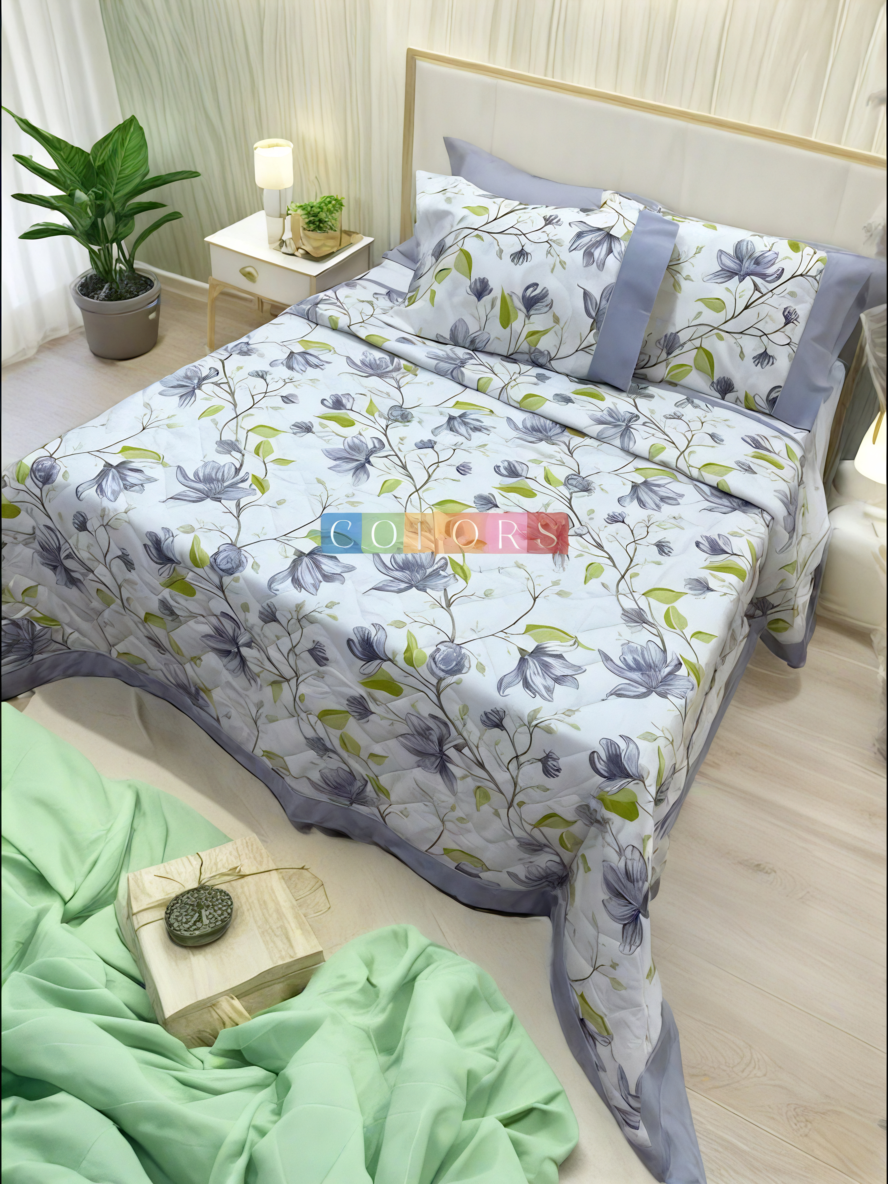 Pure Ranforce Cotton Coverlet Set (Model 3)