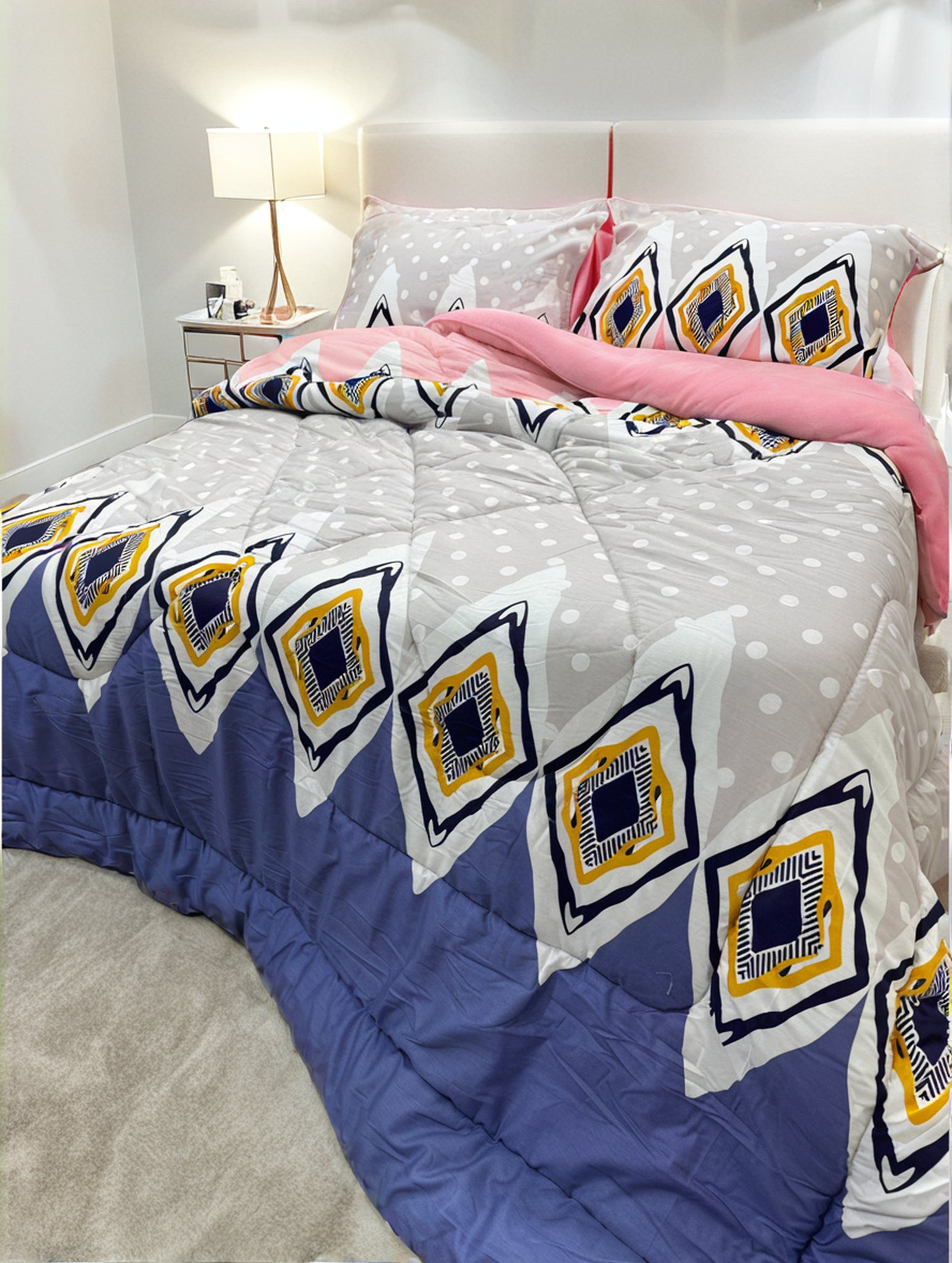 Premium Cotton Satin Quilt Set (Model 9)