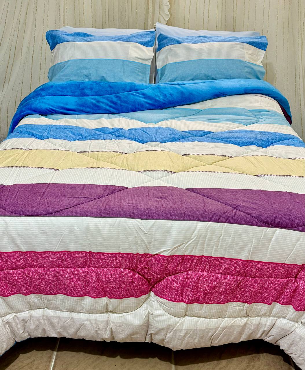 Premium Cotton Satin Quilt Set (Model 5) - Limited Time Sale!