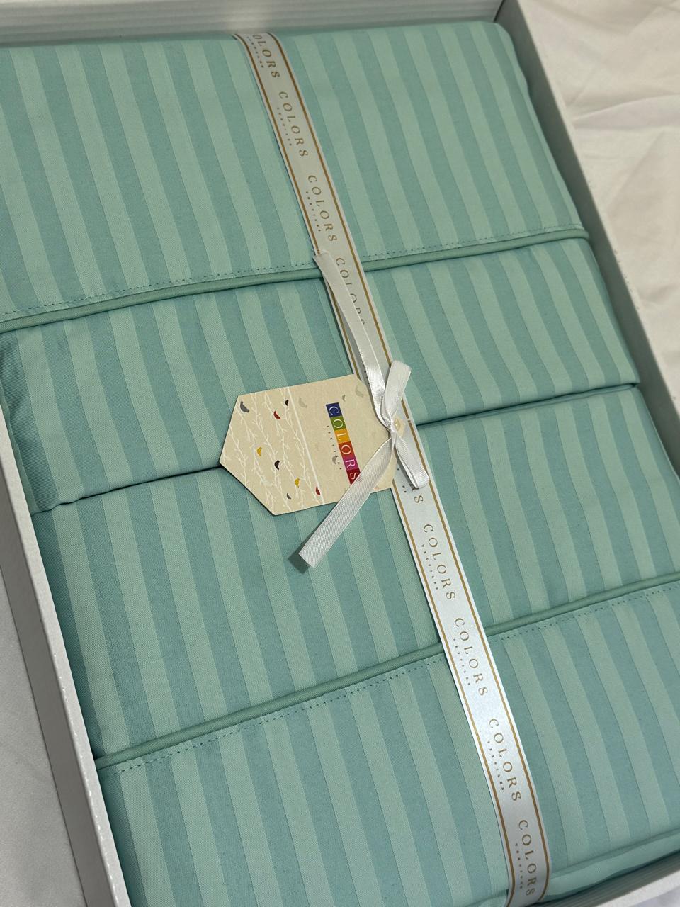 Hotel-Style Striped Bed Sheet Set - Pure Cotton